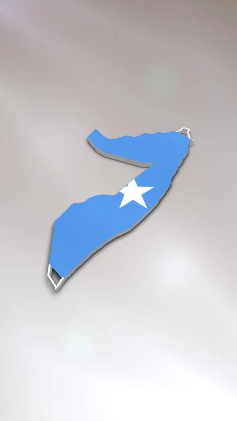 Somalia Flag on Map Stock Footage 278212354