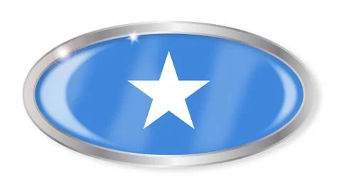 Somalia Flag Oval Button Stock Illustration