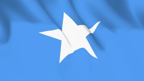 Somalia Flag Seamless Loop 4k 60fps on Sky Background Stock Footage 340346212