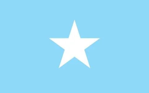 Somalia flag vector graphic. Rectangle Somali flag illustration. Somalia coun Stock Illustration