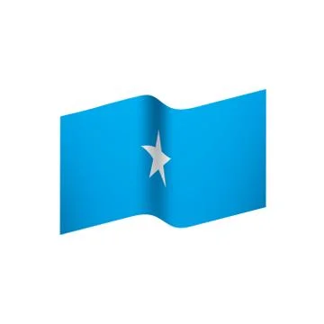 Somalia flag, vector illustration Stock Illustration
