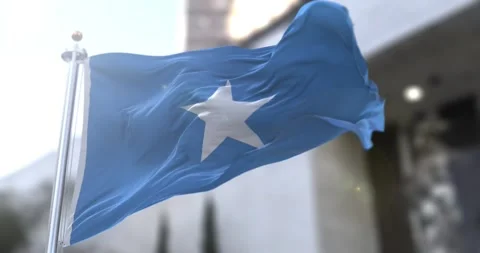 Somalia-flag-waving-seamless-loop-4k-60fps Stock Footage 331942220