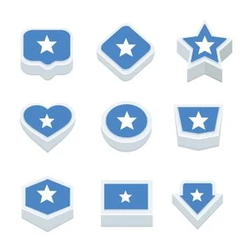 Somalia flags icons and button set nine styles Stock Illustration