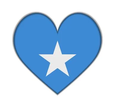 Somalia heart flag vector Stock Illustration