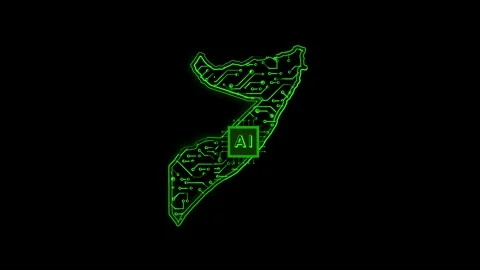 Somalia Map AI Chipset Technology Opener Видео 337082249