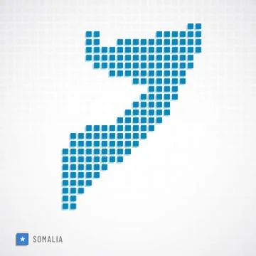Somalia map and flag icon Illustrazione stock