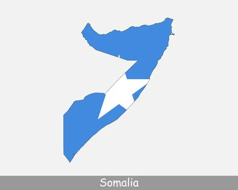 Somalia Map Flag 库存插图
