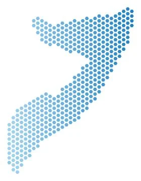 Somalia Map Hexagon Abstraction Stock Illustration