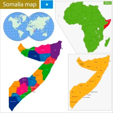 Somalia map Stock Illustration