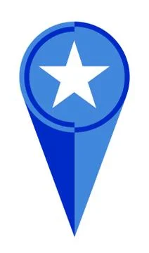 Somalia Map Pointer Location Flag Stock Illustration