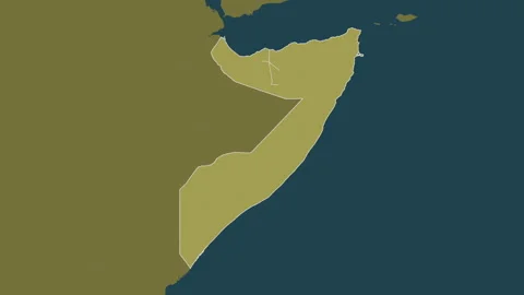 Somalia map - solid. Regions. Pattern. Stock Footage 241694161