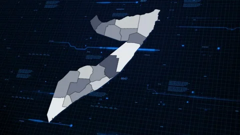 Somalia network map Stock Footage 87977869