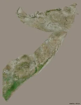 Somalia on solid. Satellite Illustrazione stock