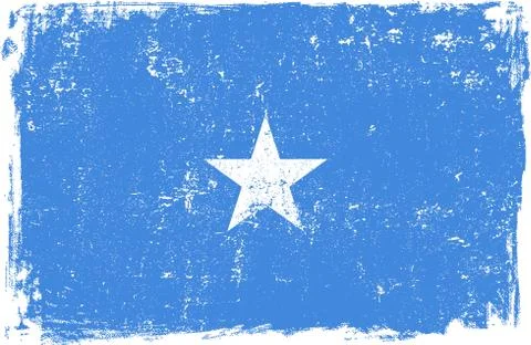 Somalia Vector Flag on White Stock Illustration