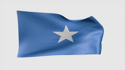 Somalia Waving Flag Transparent Alpha Stock Footage 274436133