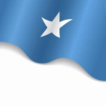 Somalian flag wavy abstract background. Vector illustration. Stock Illustration