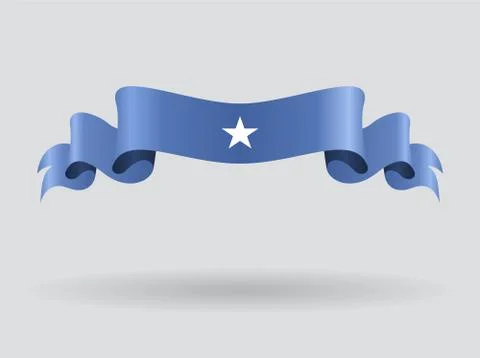 Somalian wavy flag. Vector illustration Stock Illustration