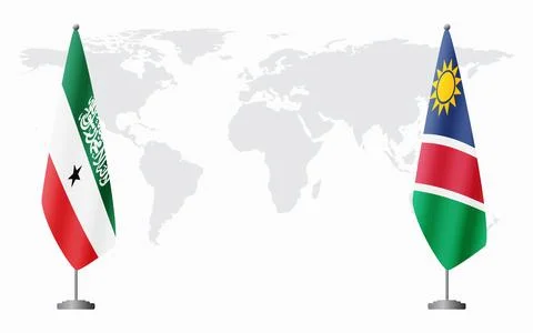 Somaliland and Namibia flags for official meeting Stock Illustration