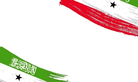 Somaliland Flag with Brush Stroke Effect, Grunge brush stroke. Watercolor p.. Stock Illustration
