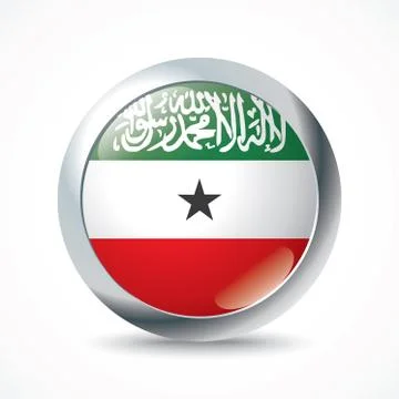 Somaliland flag button Stock Illustration