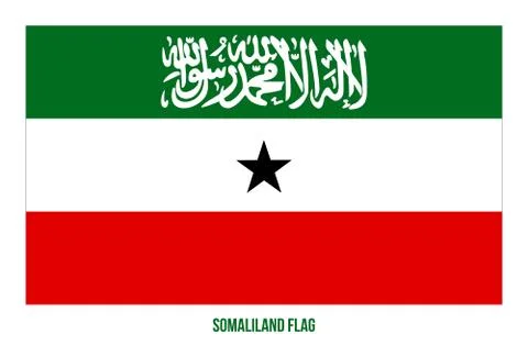 Somaliland Flag Vector Illustration on White Background. Stock Illustration