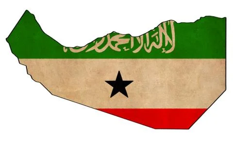 Somaliland map on  flag drawing ,grunge and retro flag series Stock Illustration