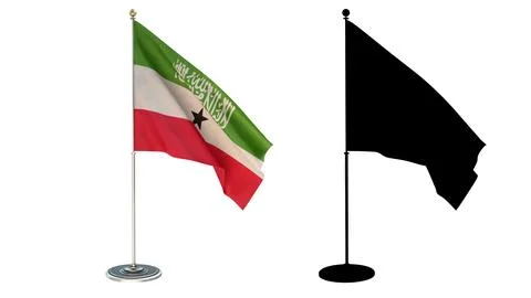Somaliland office small flag pole Illustrazione stock