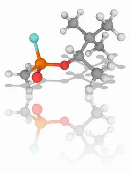 Soman organic compound molecule Stock Illustration