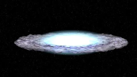 Sombrero galaxy in deep space 3d illustration Stock Illustration