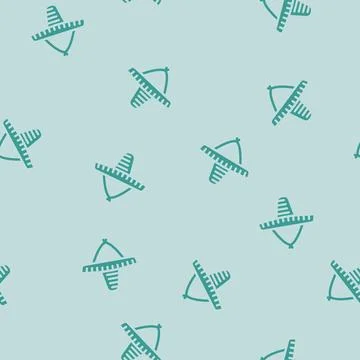 Sombrero hat cap glyph vector seamless pattern Stock Illustration