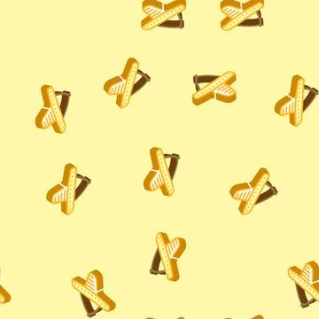 Sombrero hat cap isometric icon seamless pattern Stock Illustration