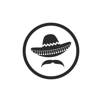 Sombrero hat icon Illustration