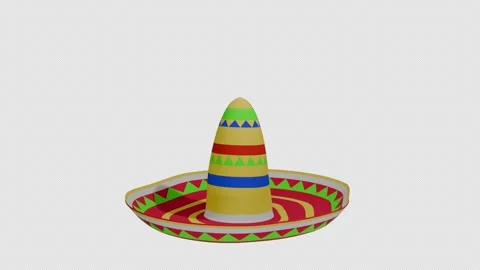 Sombrero Hat Moving And Rotating Stock Footage 303516636