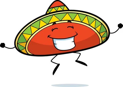 Sombrero Jumping Stock Illustration
