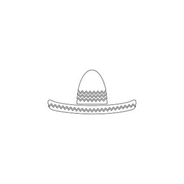 Sombrero Mexican hat. flat vector icon Stock Illustration