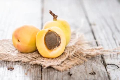 Some apricots Stock Photos