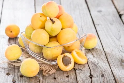 Some apricots Stock Photos