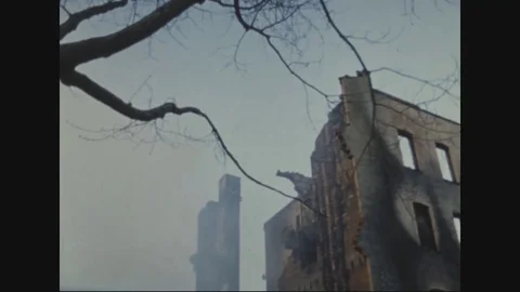 Some arising from burnt building during Washington Riots - 1968 Stock Footage 83659225