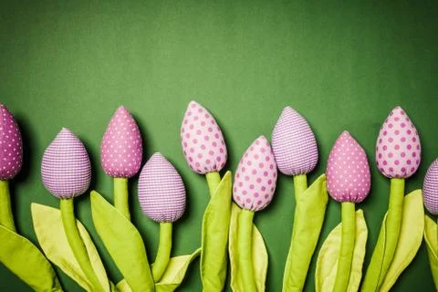 Some artificial tulips on the background Foto stock