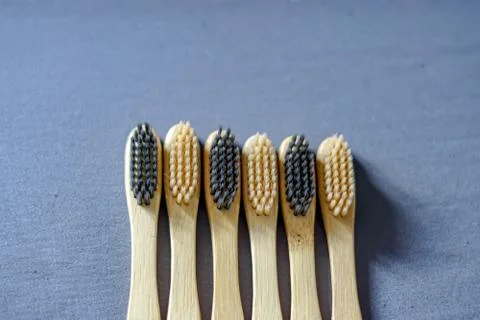 Some Bamboo Toothbrushes Stock Photos