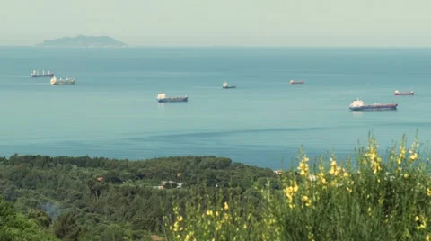 Some boats sailing Stock Footage 57319799