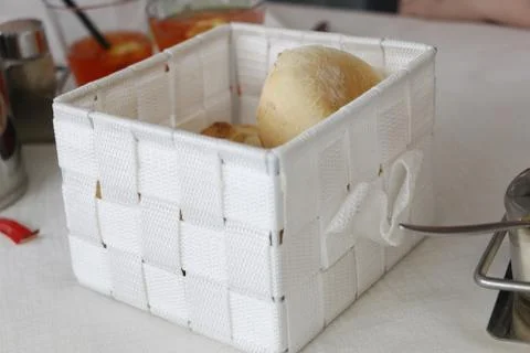 Some bread in the box Stock Photos