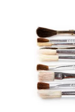 Some brushes on white Stock Photos