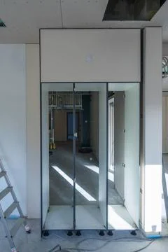 Some cabinets for storage are installed in a new operating theater buildin... 写真素材