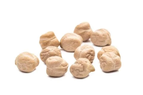 Some chickpeas on white background Stock Photos