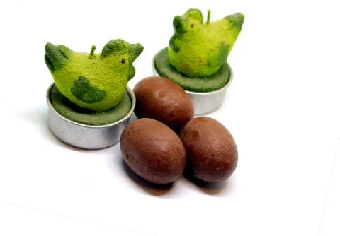 Some chocolate eggs Stock Photos
