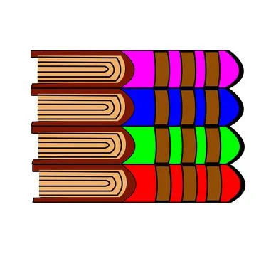 Some colorful books vector artwork design Stock Illustration