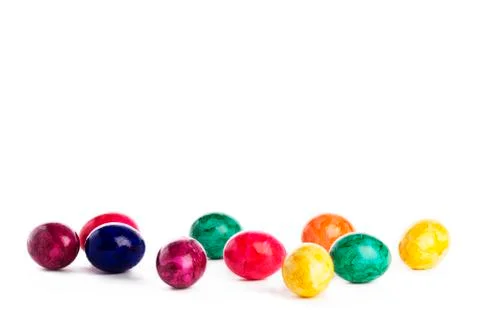 Some colorful easter eggs Stock Photos