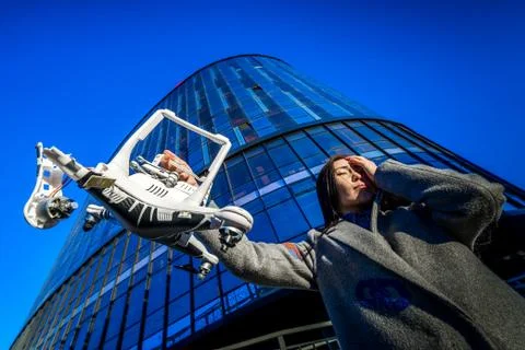 Some crashed drone Stock Photos