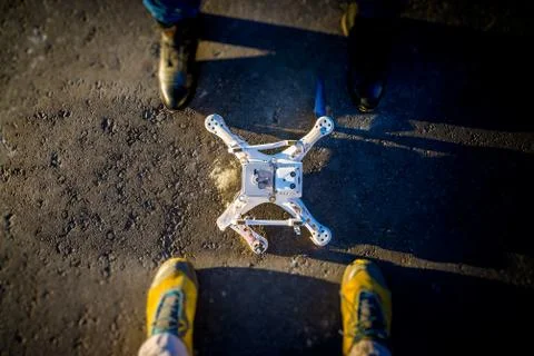 Some crashed drone Stock Photos